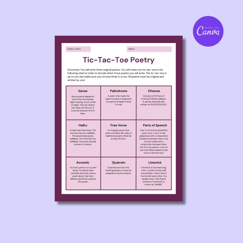poetry writing prompts